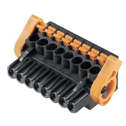 1000700001 - 5.08mm Female PCB Plug Connector with 8 Poles, 90° Angle  (Pack of 36)