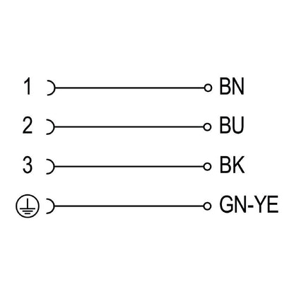 1816380500 - 5m PUR Valve Cable for Design A (18mm) Plug