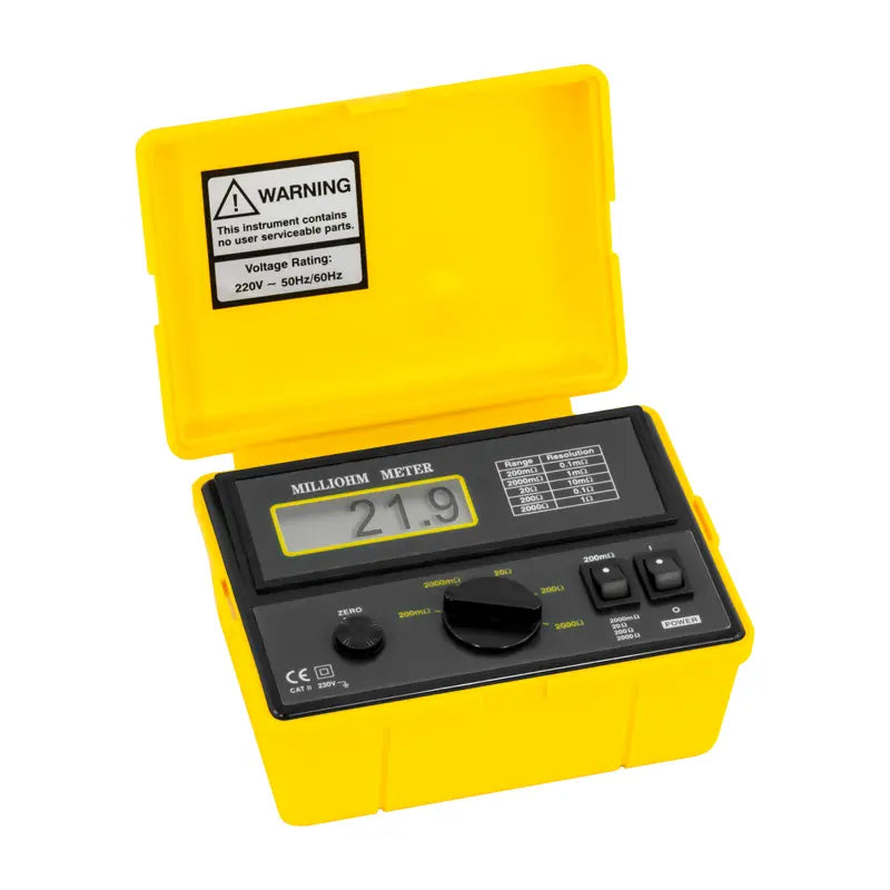 PCE-MO 2001 - Water-Resistant Milliohmmeter with Large LCD Display