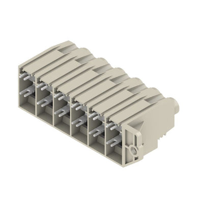 1386500000 - 15mm PCB Terminal with 6 Poles, Pebble Grey  (Pack of 12)