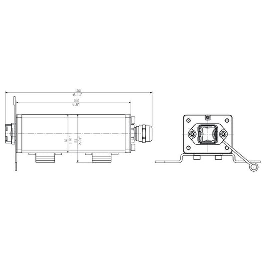 1312580000 - IP65 Aluminium Y-Distributor with Die-Cast Zinc Covers