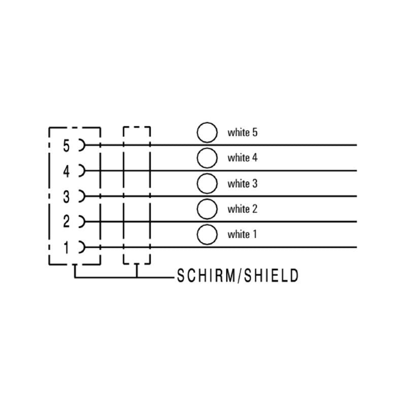 2776770150 - 1.5m M12 Sensor/Actuator Cable - 5 Pole Connection