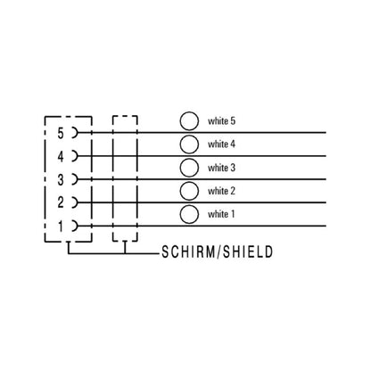 2776770150 - 1.5m M12 Sensor/Actuator Cable - 5 Pole Connection
