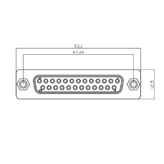 1450880000 - 25-Pole FrontCom D-Sub Signal Insert, RoHS Compliant