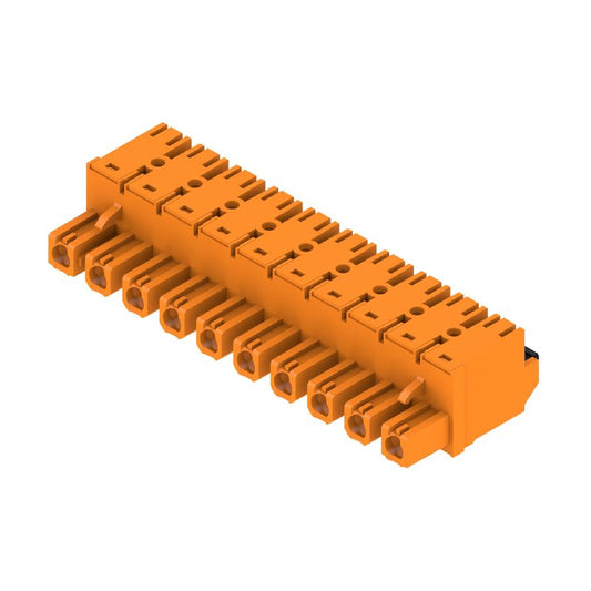 1230230000 - 7.62mm Female Connector, 10 Poles, 180° Push-In  (Pack of 24)