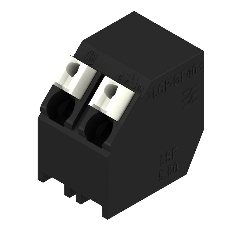 1884530000 - 5mm Pitch PCB Terminal, 2-Pole, 135° Angle, Black  (Pack of 60)