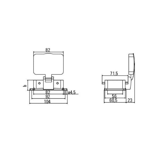 1666440000 - IP65 HDC 32A Aluminum Enclosure with Locking Clamps