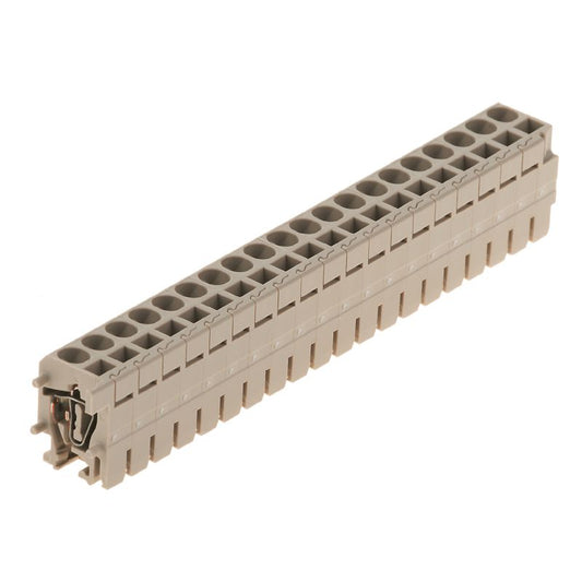 1711930000 - Dark Beige Connector with Tension-Clamp for 1.5 mm² Conductors  (Pack of 100)