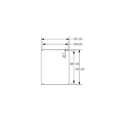 1193860000 - Silver Stainless Steel Terminal Box, 403mm x 321mm Height/Width