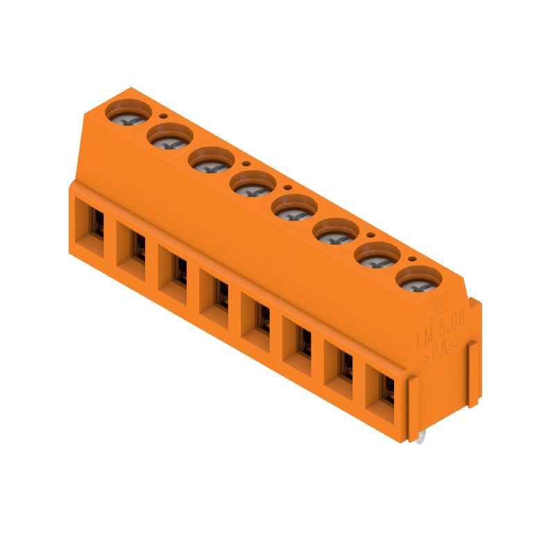 9994170000 - 5.08mm Pitch Orange PCB Terminal, 8 Poles at 90° (Pack of ...