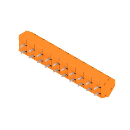 1952650000 - 10-Pole 7.5mm PCB Terminal Connector, 3.5mm Orange Solder Pins  (Pack of 100)