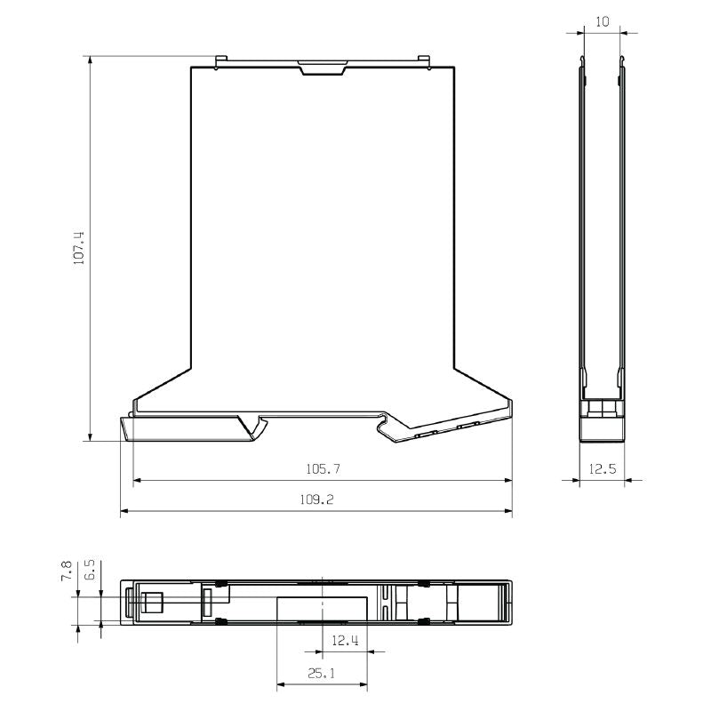 1366350000 - OMNIMATE 12.5mm Black Modular Housing Component  (Pack of 14)