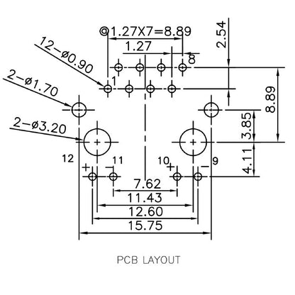 2562960000 - 12-Pole Cat 5 RJ45 Jack, 180° THT Connection  (Pack of 120)
