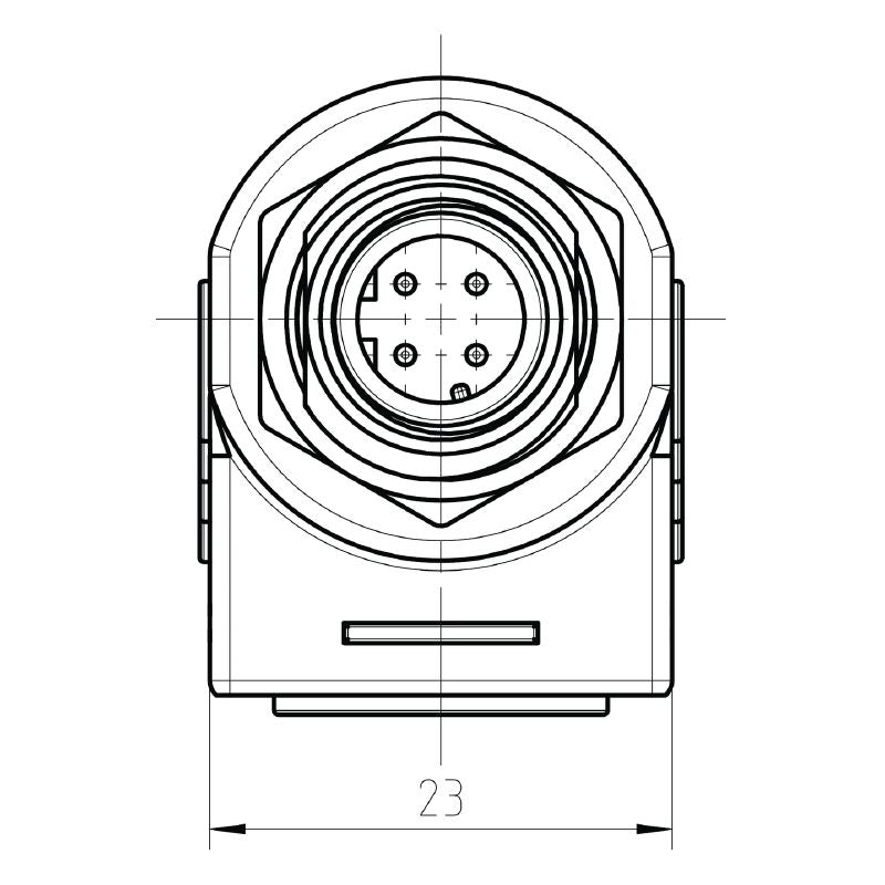 1514940000 - RJ45 90° Angled M12 Adapter, IP67 Rated, Cat.5 Compliant