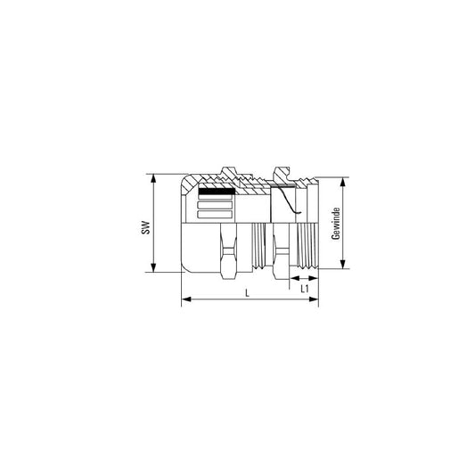 1909490000 - IP68 Nickel-Plated Brass EMC Cable Gland for 3-6.5mm Cables  (Pack of 50)