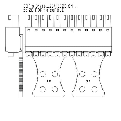 1231710000 - 3.81mm Pitch Female PCB Connector, 7 Poles 180°  (Pack of 50)