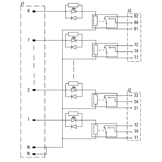 1448410000 - RSM-16 Relay Interface 230VAC with Screw Connections