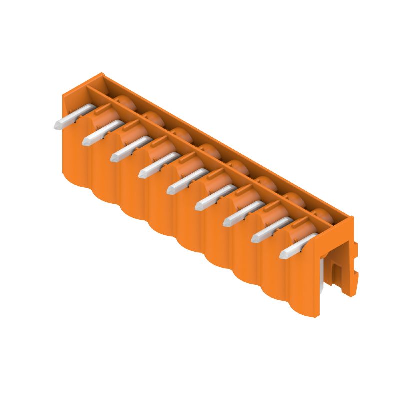 1571200000 - 5mm 9-Pole Male Connector with THT Solder, Tinned Orange  (Pack of 50)