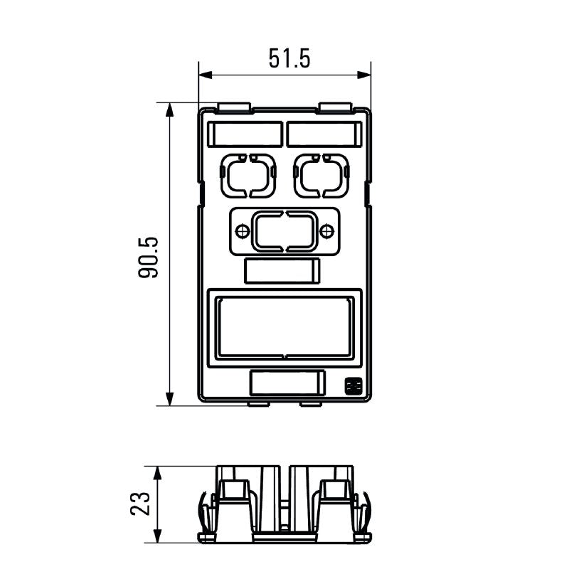 1450600000 - Polycarbonate Shielded Insert Plate for Power and Data