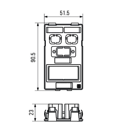 1450600000 - Polycarbonate Shielded Insert Plate for Power and Data