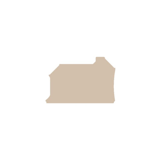 1905070000 - Dark Beige End Plate, 61.94mm Height, Easy Snap-On Installation  (Pack of 50)