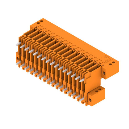 1641310000 - 32-Pole 3.50mm PCB Connector with Elbow, Tinned Orange Finish  (Pack of 10)