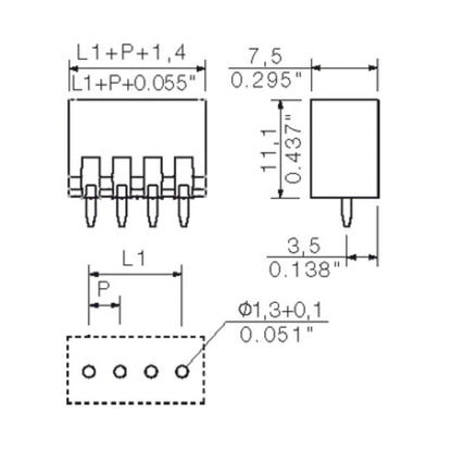 1604500000 - 5-Pole PCB Plug-In Connector, 3.50mm Pitch, Orange  (Pack of 50)