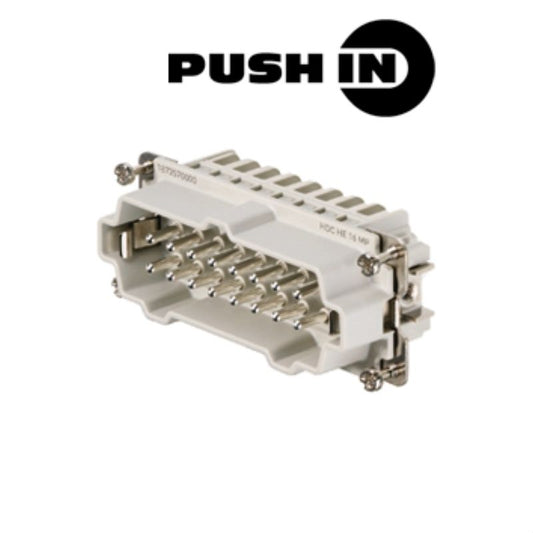 1873570000 - 16-Pole PUSH IN Male Connector, 500V, 84.5mm Depth