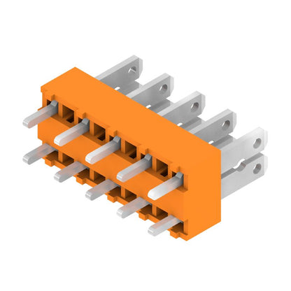 9500440000 - 5-Pole 5.00mm PCB Terminal, 180° Orange with 3.5mm Pins  (Pack of 100)