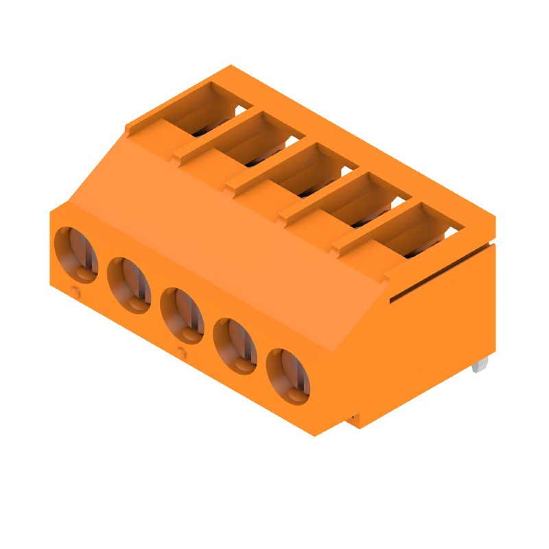 2429530000 - 5-Pole 180° PCB Terminal with 3.2mm Solder Pins, Tinned Orange  (Pack of 72)