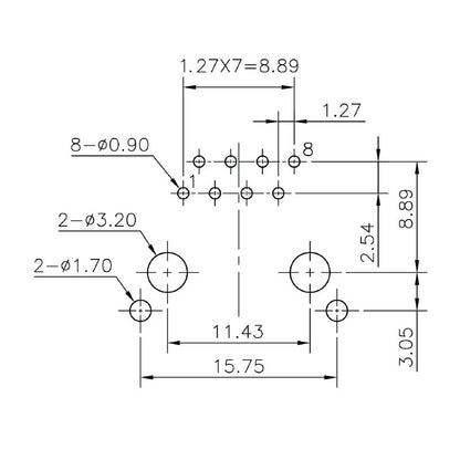1433810000 - Cat. 5 RJ45 Modular Jack with 180° Elbow Connector  (Pack of 120)