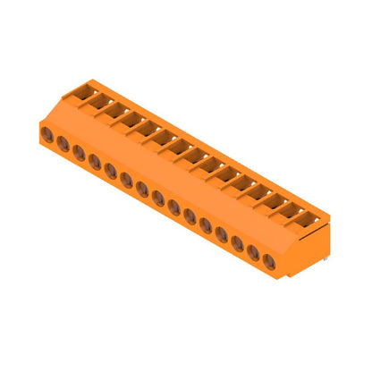 2432040000 - 5.08mm PCB Terminal, 15 Poles, Orange with 3.2mm Pins  (Pack of 24)