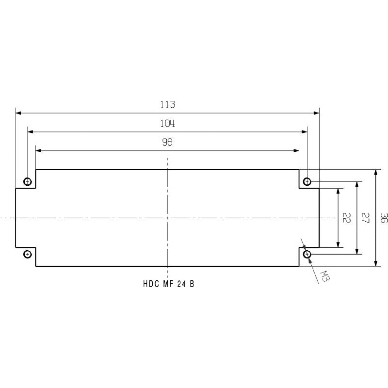 2736950000 - Diecast Zinc Frame with 6 Slots for Size 8 Installation