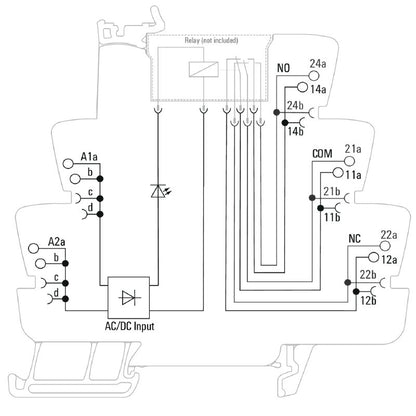 2680980000 - 24V Relay Socket with Dual Contacts, 87.8mm Depth  (Pack of 10)