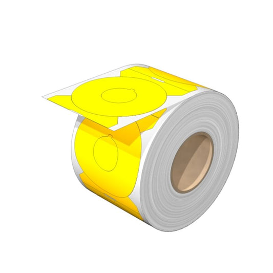 2497030000 - 60mm Yellow Self-Adhesive Device Marker, Halogen-Free  (Pack of 100)