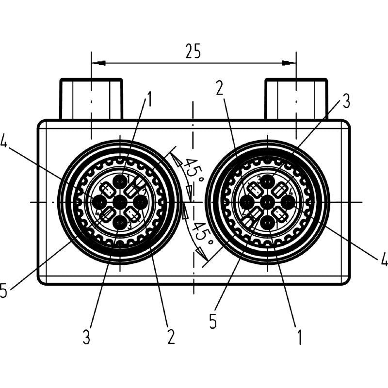 1881710000 - Durable M12 Y Connector with Serrated Torque Compliance