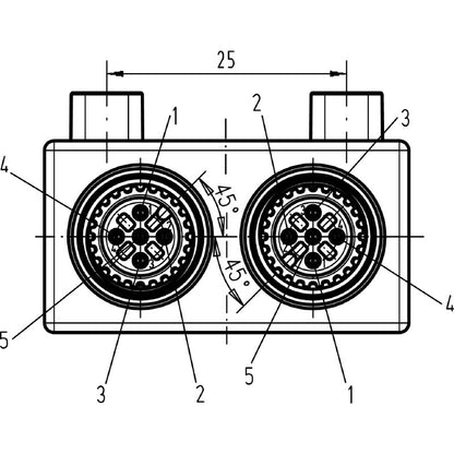 1881710000 - Durable M12 Y Connector with Serrated Torque Compliance
