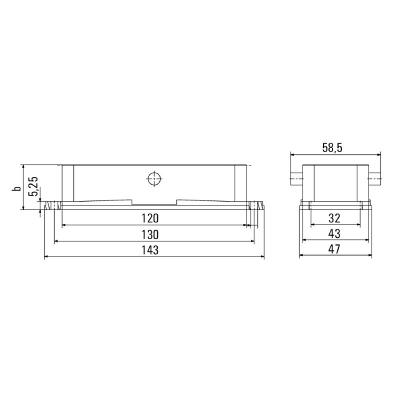 1611350000 - Diecast Aluminum IP65 Bulkhead Housing for Size 8 Installations