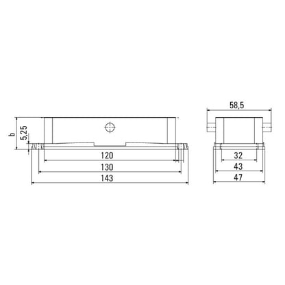 1611350000 - Diecast Aluminum IP65 Bulkhead Housing for Size 8 Installations
