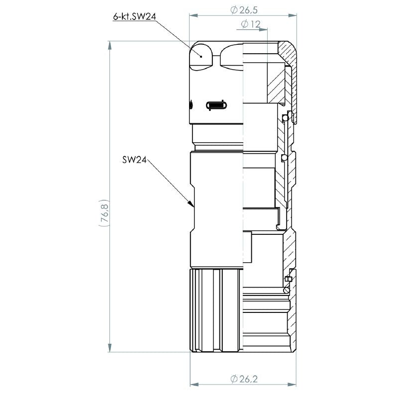 1440130000 - SAI-M23-GS-L Connector, Ø11-17mm Cable, Empty Enclosure