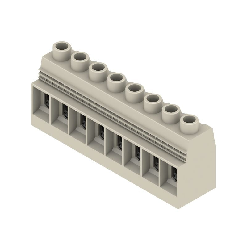 1386730000 - 90° PCB Terminal with 8 Poles, 4.5mm Pins, Clamp Connection  (Pack of 10)