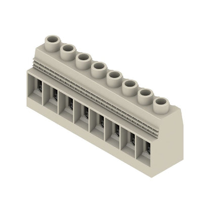 1386730000 - 90° PCB Terminal with 8 Poles, 4.5mm Pins, Clamp Connection  (Pack of 10)