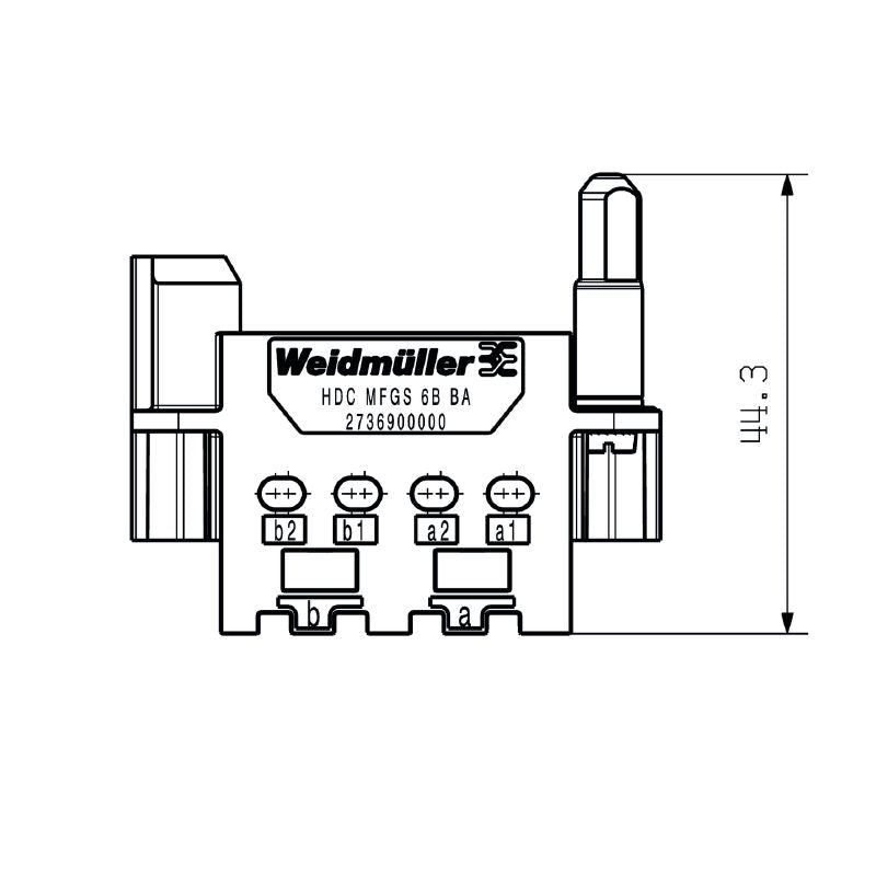 2736900000 - ModuPlug Diecast Zinc Connector with 2 Slots, 52.8g