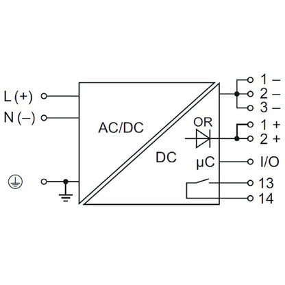 2467230000 - 120W 24V DIN Rail Power Supply, 5A with Metal Housing