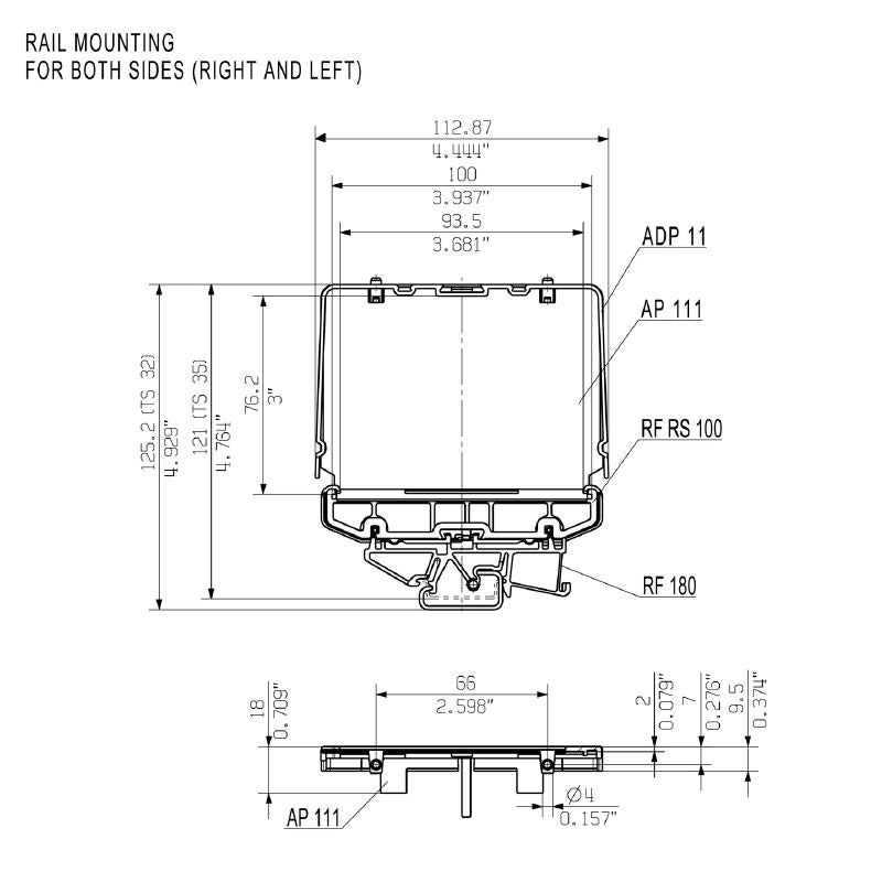 1185460000 - RS 100 End Plate, 27.2mm, PA 66, ROHS Compliant  (Pack of 10)