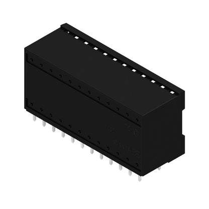 1653800000 - 5.00mm 24-Pole THT Header Connector, 90° Angle, Black  (Pack of 10)