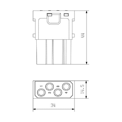 1428970000 - 830V Power Module with 4 Poles & Crimp Connections