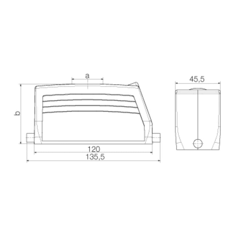 1662540000 - IP65 Enclosure with PG21 Cable Entry and End-Lock Clamp