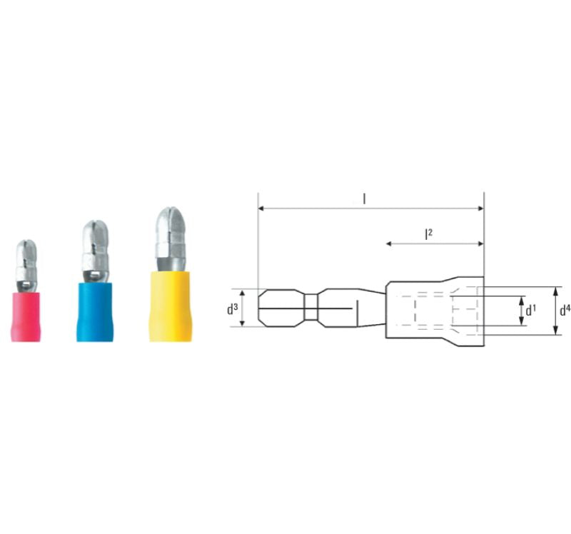 9200690000 - LID 6M5 R Insulated Connector for 4-6 mm² Conductor  (Pack of 100)