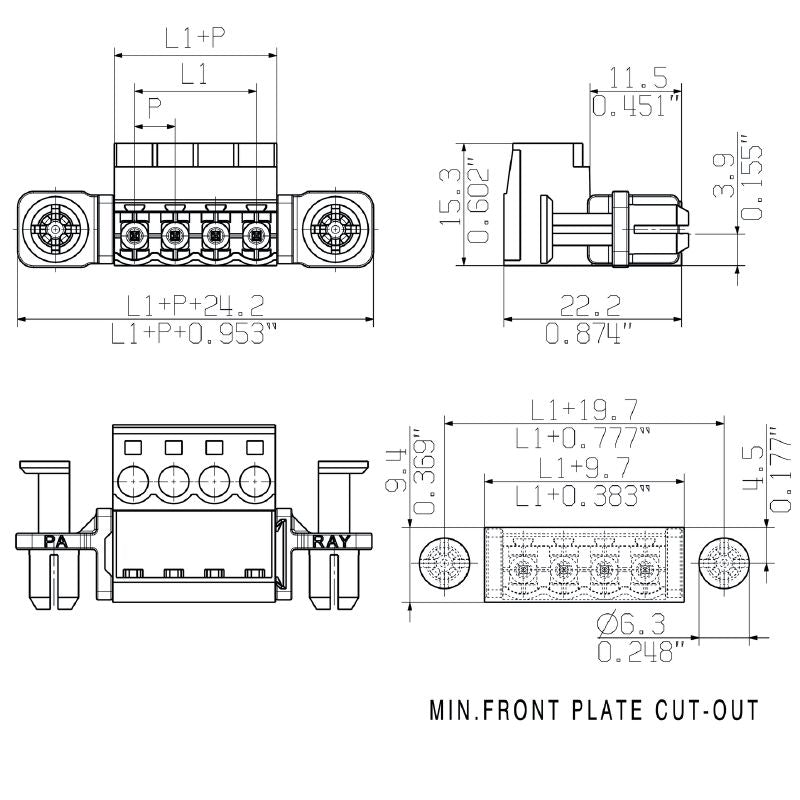 1510940000 - 5.08mm 16-Pole PCB Connector with Male Plug Design  (Pack of 12)